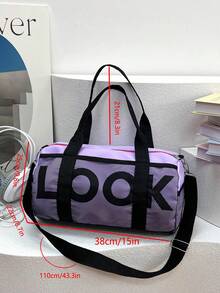 Large Capacity Lightweight Travel Sports Gym Bag, Luggage Backpack, Yoga Bag, Short Trip Bag, Fashionable Cylindrical Gym Bag - Multicolor - View 11