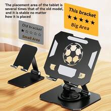 360° Rotatable Foldable Stand, Compatible With Apple Smartphones, Tablets, E-Readers, Smart TVs - Adjustable Multi-Angle Folding Stand With Cooling System, Portable Desktop Holder, Space-Saving Design - Multicolor - View 2