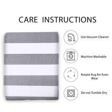 IOHOUZE Grey White Striped Rug -3X5 Front Door Mats Outdoor,Washable Rug For Front Porch Decor,Spring Summer Welcome Mats Outdoor Indoor, Doormat For Farmhouse/Entryway/Home Entrance,One-Size,GreyWhiteStripe3x5Rectangular - GreyWhiteStripe3x5Rectangular - View 6