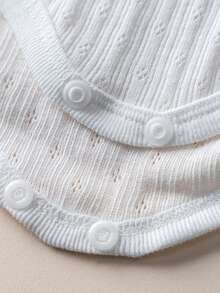 4件套女婴透气网眼连体衣吊带 - 白色 - 查看 4