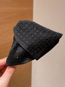 1pc Women's Fashionable Plaid Rhinestone Triangle Hair Clip, New Hair Claw For Bun Hairstyle, Stylish & Convenient For Party, Beach, Dress, Daily Wear, Suitable As Valentine's Day Gift, Carnival Season Women Claw Clips Fashion Hair Accessories Elegant Hair Clutch Casual Hair Jaw Clip