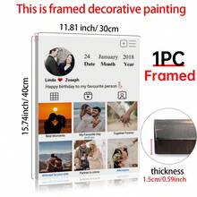 1 pièce Collage photo personnalisé pour la Saint-Valentin, décoration pour la maison, cadeau de la Saint-Valentin, affiche personnalisée, photos personnalisées, articles personnalisables, décoration de chambre, cadre en option.