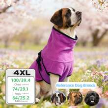 BJAYPET 带帽保暖内衬宠物卫衣，加厚保暖狗狗衣服，纯色，适合小型/中型/大型犬（四脚衣服请参考背长） - 彩色 - 查看 37