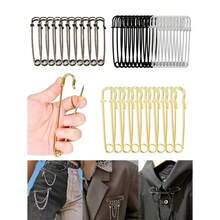 5-20pcs Large Size Garment Safety Pins, Heavy Duty Quilting Pins, Gold/Silver Decorative Pins, Suitable For Canvas, Wool Clothing Crafts And DIY Jewelry Crafts - Multicolor - View 12
