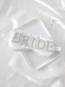 1 件新娘/夫人/我愿意主题遮光眼罩，婚礼派对装饰，结婚礼物