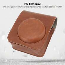 Funda para Cámara Instantánea Compatible con Mini 40, Piel Sintética Clásica Vintage de Piel Sintética para Cámara, Funda Compacta con Cubierta Magnética, Se Adapta,36981381 - Café integral - Ver 2