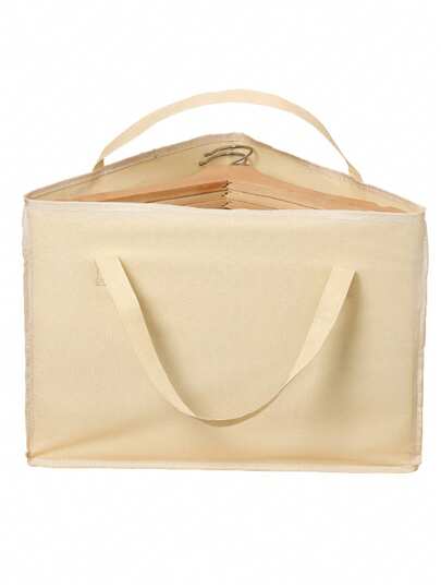 1pc Triangular Clothes Hanger Storage Bag With Handle, Foldable, Space-Saving, Convenient Storage. Clothes Hanger Storage Box, Suitable For Wardrobe, Laundry Area And Hanger - Modern And Simple Wardrobe Storage Solution, With Durable Stitching, Affordable Price.
