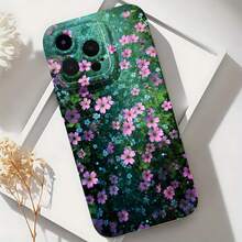2026 nueva funda de teléfono esmerilada, funda de teléfono con patrón floral de flores rosas y azules, diseño natural para  17 15 Pro Max,  17 14 Pro,  17 13,  17 12,  Galaxy S23 S22 S21 S20, protector de teléfono, funda de pareja, regalo para novio, novia, San Valentín, cumpleaños, aniversario. - Azul Klein - Ver 6