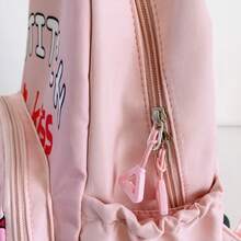 Stitch Printed Aesthetic Backpack - Multifunctional Lightweight Everyday Bag, Suitable For Commuting, Travel Or Casual Outings, Also A Great Back-To-School Essential And Gift Choice - Fabric Daily Backpack With Multiple Pockets For Organizing Books, Electronics And Personal Items - Multicolor - View 8