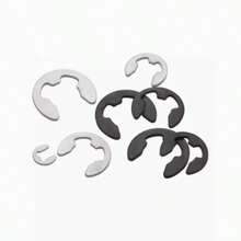 120/1000pcs Carbon Steel E-Shaped Open Spring, Open Spring C-Shaped Edging, Shaft E-Shaped Edging, Circlip Snap Ring - Black - View 3