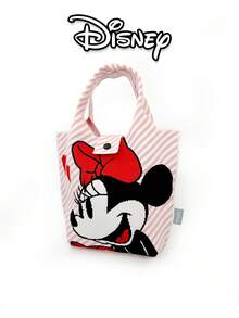 卡通米妮图案按扣臂包，时尚手提购物袋，适合日常搭配、派对、节日、送给女朋友的礼物 - 彩色 - 查看 10