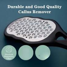 1pc Professional Stainless Steel Foot File, Splash-Proof Design, Ergonomic Handle, Coarse/Fine Grit Callus Remover - Durable Plastic Material, Suitable For Home Spa Pedicure & Manicure - Multicolor - View 8