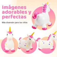 Caballo Hinchable para Saltar, Tolva Inflable de Animales para Niños. Bouncy Boing, Inflatable Hopping Farm Animals con Air Pump, Bouncing y Active Play para Niñas y Niños (Unicornio),36985812 - Púrpura polvoriento - Ver 6