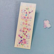 1pc Cute Rabbit Series Stickers, Rainbow Rabbit & Metallic Glitter, Suitable For K-Pop Fandom, Diary Decoration, And Daily Use - Multicolor - View 9