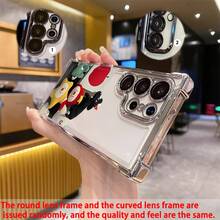 Funda para teléfono S25 ULTRA/S25/S24 Ultra/S24, compatible con S23/S23 FE/S23 Ultra/S22 S21 S20 FE S20 Ultra A03s A04E/M04 A05s A06 4G A13 4G A15 4G/5G A25 5G A32 4G A55 5G A03 A04 A05 A12/M12 4G A13 5G/A04S A16 4G/5G A35 5G S20 S20 Plus A34, diseño de TPU electrochapado, adecuada para todos los géneros, superficie transparente impresa y marco de lente - Colores mixtos - Ver 7