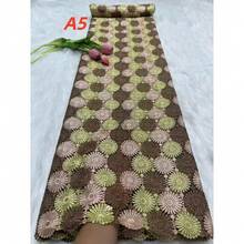 Luxury African Cord Lace Fabric 2026, High-Quality Nigerian Embroidery, Suitable For Wedding Dress Sewing