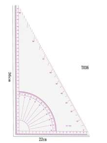 1 Set Professional Sewing Ruler Kit - L-Shaped Ruler, Comma Ruler, Triangle Ruler, French Curve Ruler And 90 Degree Ruler, For Accurate Garment Pattern Making And Clothing Design - Multicolor - View 9