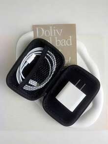 1pc Super Thick & Durable Data Cable Charging Box, Space-Optimized, Compact Waterproof Portable Coin Purse Earphone Storage Box, Mini Charger Organizer, Key Pouch, Cosmetic Bag, Wireless Earbuds Case, Travel Organizer, Suitable For USB Drive, Power Adapter, Earphone Cables Etc. Essential For Back To School, Christmas Gift, Unisex Electronics Accessory, Travel Essential - Multicolor - View 8