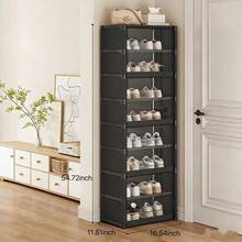 Estantería multiusos transparente para zapatos, gabinete de almacenamiento a prueba de polvo y duradero, organizador de zapatos personalizado, adecuado para dormitorio, manualidades, Día de San Valentín - Multicolor - Ver 3