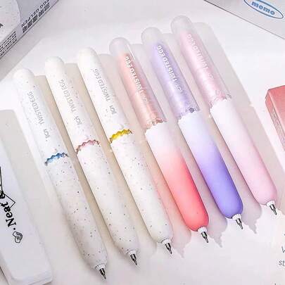 3 chiếc bút bi gel hình trứng Kawaii, đầu bút mềm, khô nhanh, viết trơn tru, ngòi CS 0.5mm, mực đen, thích hợp làm văn phòng phẩm.