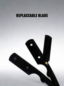 1 pieza Soporte para navaja de afeitar manual para hombres, navaja recta de estilo vintage, herramienta de afeitado de barbería - Maquinilla de Afeitar - Ver 3