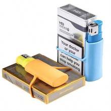 1pc Color Silicone Portable Lighter Case, Lighter Case With Storage Function, Suitable For Smoking Accessories - Multicolor - View 3