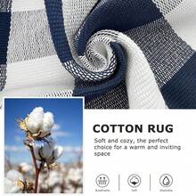 IOHOUZE Buffalo Plaid Checkered Rug 4x6 Ft Front Door Mats, Washable Area Rugs For Front Porch Decor, Spring Summer Welcome Mats Outdoor, Navy White Rug For Farmhouse/Entryway/Home Entrance,One-Size,NavyandWhite4x6Rectangular - NavyandWhite4x6Rectangular - View 7