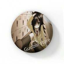 58mm 新款趣味动漫《丧女》黑木智子后室徽章胸针，动漫抱枕胸针，包包配饰装饰，朋友礼物，圣诞风格 - 58 mm - 查看 13