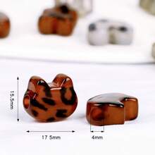 5/10颗塑料/树脂材质的波点、豹纹、花朵、心形珠子，适合DIY珠宝、手链/项链、手机挂绳等工艺品制作。