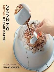 10pcs/50pcs/100pcs/200pcs Pot/Bucket Crack Repair Patches, Stainless Steel Pot Repair Patches, Bucket Repair Patches, Pot Repair Patches, Practical Pot & Bucket Repair Tape Set, Waterproof, Oil-Resistant, High-Temperature Resistant Aluminum Foil Tape, Essential Household Item