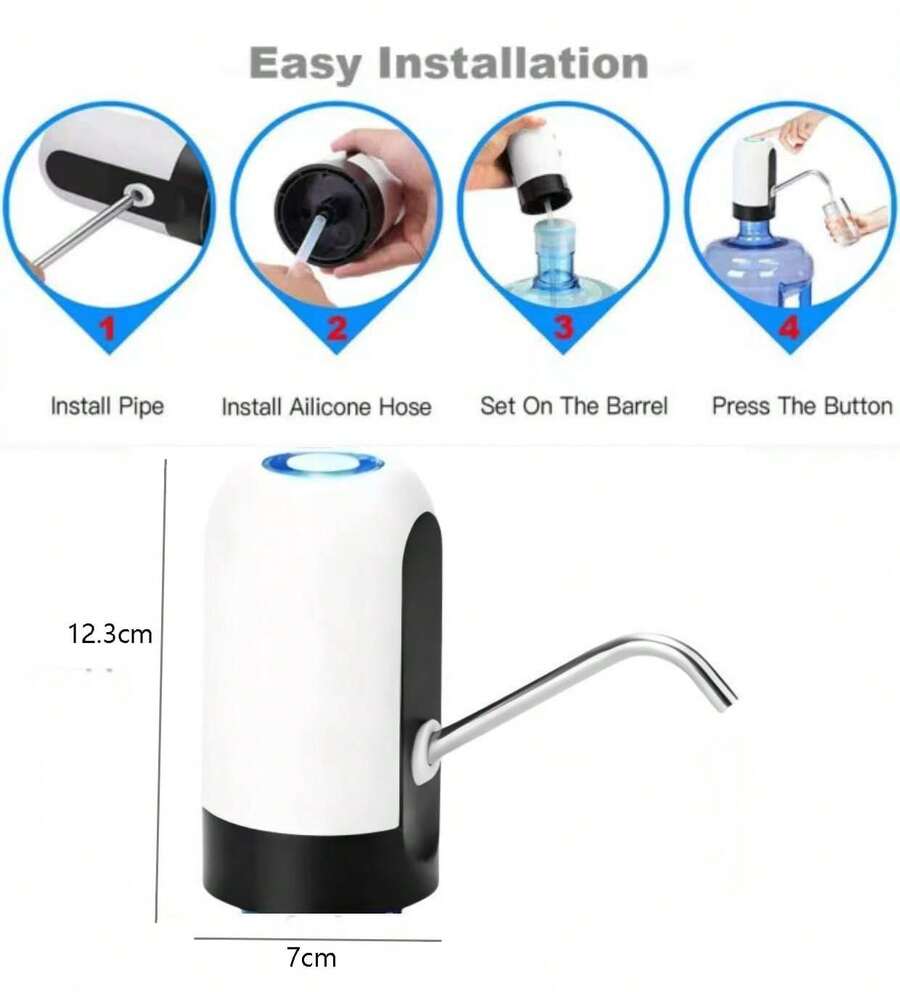 Dispensador de agua recargable para garrafón - Blanco - Ver 1