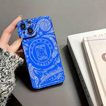 Funda para teléfono con el diseño del equipo de fútbol Cruz Azul, compatible con teléfonos ,  17,  16 Pro Max,  15 Pro Max,  13 y  12. Fabricada en TPU, ofrece protección contra golpes y caídas. Un regalo perfecto para aficionados al fútbol, amigos, familiares o como una divertida sorpresa de Halloween. - Negro - Ver 6