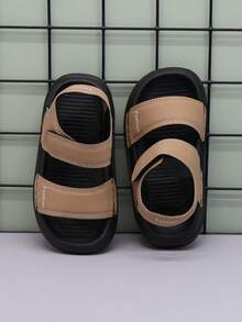 1 Pair Kids' Casual Versatile Fashion Beach Sandals, Soft Sole Comfortable Non-Slip Wading Shoes, Toddler Shoes - Khaki - View 8