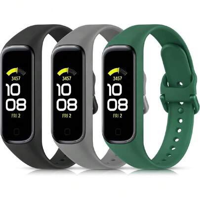 IEOVIEE 3 Piezas Correa para Samsung Galaxy Fit 2 para Mujeres Hombres, Correas de Silicona TPU Suave, Pulsera de Repuesto Impermeable Deportiva para Samsung Galaxy Fit2,36988391