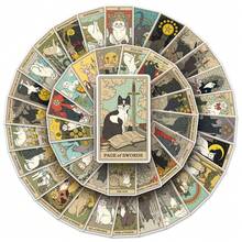 72pcs Vintage Cat Tarot Card Stickers For Scrapbooking, Luggage, DIY Phone Case, Room Decor, Creative Sticker Scrapbook Supplies Funny Stickers Laptop Stickers Kindle Phone Stickers - Multicolor - View 5
