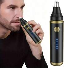 500mAh USB充电式电动鼻毛修剪器，无痛去除鼻毛、耳毛、眉毛和面部毛发，男女通用