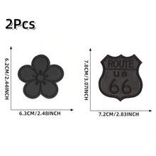 2/4pcs Feather Down Jacket Patches, Self-Adhesive, Seamless, High-End Clothing Repair, Leather Garments, Holes, Black Embroidered Fabric Patches, Jacket Patches, Sewing Patches, Clothing Patches, Garment Care Solution, Clothing Hole Repair, Embroidered Badges, Clothing Repair Stickers, Minimalist Repair Look, Understated Repair Style, Durable Fabric Structure, Enhanced Patch Durability - Multicolor - View 30