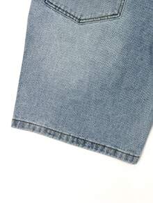 Herren Lässige Loose Fit Jeans Shorts mit Taschen, vielseitige Sommer Jeans Shorts - Helle Waschung - Übersicht 8