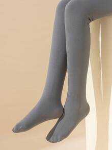 2条装女童幼儿打底裤，纯色可选：灰色、米色、肤色、卡其色、驼色，踩脚裤，带保暖内衬，适合日常穿着，简约百搭的踩脚裤，表面光滑，柔软亲肤，兼具学院风和公主风。 - 彩色 - 查看 4