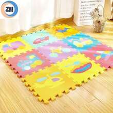 Foam Floor Mat With Interlocking Puzzle Design, Non-Slip, For Bedroom (Randomly Sent) - Multicolor - View 6