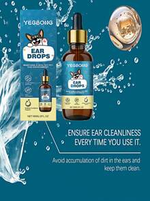 Pet Ear Care Drops - Gentle Cleansing And Nourishing Formula To Clean, Soothe And Deodorize Pet Ears. Suitable For Cats And Dogs. Helps Remove Earwax And Relieve Ear Irritation And Odor.