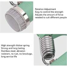 Entrenador de Fuerza de Agarre, Fortalecedor de Agarre Manual con Fortalecimiento de Agarre de Mano de Contraates Electrónica TPR PP PP Steel de 10 a 100 Kg Ajuste de Antebrazo Ajustable para Recuperación Muscular Fuerza de Mano de la Mano,36984689 - Blanco - Ver 2