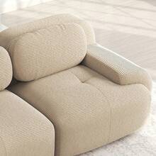 Sofas & Couches - Beige + Corduroy + 4 Seat - View 8