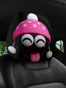 2 piezas de fundas de reposacabezas de coche de punto rosa, adecuadas para viajes, viajes diarios, decoración del interior del coche, suaves y cómodas, adecuadas para todas las estaciones, fáciles de limpiar, como regalo para familiares y amigos - 2 piezas - Ver 8