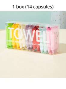 7/14 便携式压缩一次性毛巾，加厚面巾纸，适用于炎热潮湿环境，卫生易溶解，适合旅行、居家和户外使用，提供多种包装选择，方便携带。 - 彩色 - 查看 11