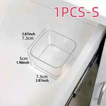 Bộ 1/4/8 hộp đựng đồ trong suốt đơn giản, hộp đựng vật dụng nhỏ, hộp đựng mỹ phẩm và dụng cụ trang điểm, hộp sắp xếp ngăn kéo. - Trong sáng - Xem 12