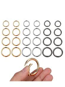 5 chiếc móc khóa tròn, móc cài carabiner, thích hợp cho chìa khóa, khóa cài, túi xách, ví - Móc khóa thay thế, đồ thủ công DIY, quà tặng, đồ lưu niệm, phụ kiện xe hơi, phong cách Gothic Y2K dễ thương - Nhiều màu - Xem 1