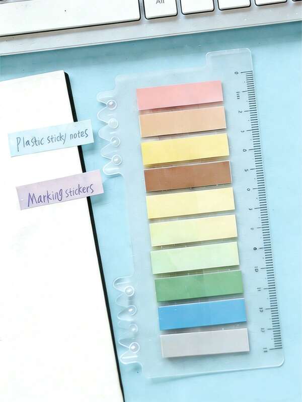 1 Pack Of 200 PET Tab Sheets For Labeling, Index Bookmarks, Stickers, Office Supplies, Stationery, Document Marking, File Organization, Tab Sheets, Professional Stationery, High-Quality Paper, Tear-Resistant Material, Page Number Tabs