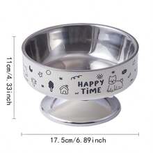 1pc Pet Elevated Bowl, Anti-Spill & Neck Protection, Large Capacity Pet Bowl With Cute Cartoon Design, Suitable For Cats And Small Dogs - Multicolor - View 17