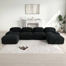 Sofas & Couches - Black + Corduroy + 4 Seat - View 2